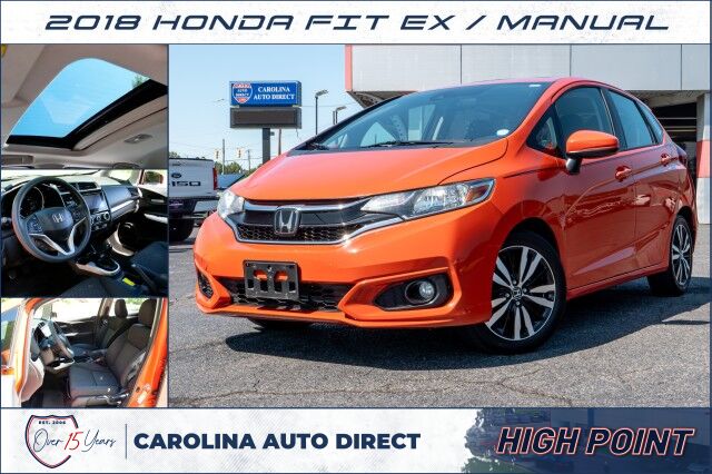 2018 Honda Fit EX / Manual / Sunroof / Lane Keep! High Point NC