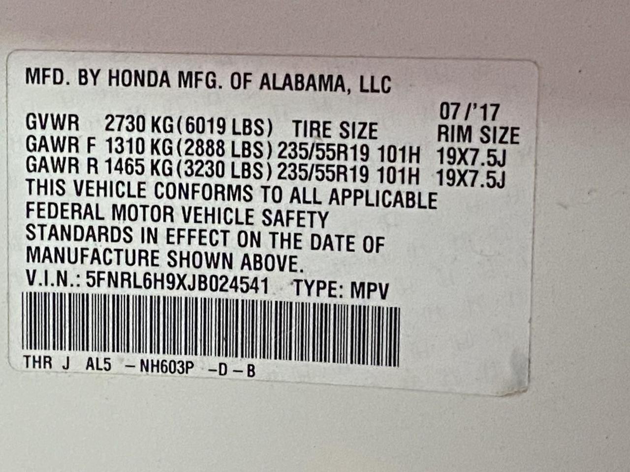 2018 Honda Odyssey Elite Richmond Hill NY