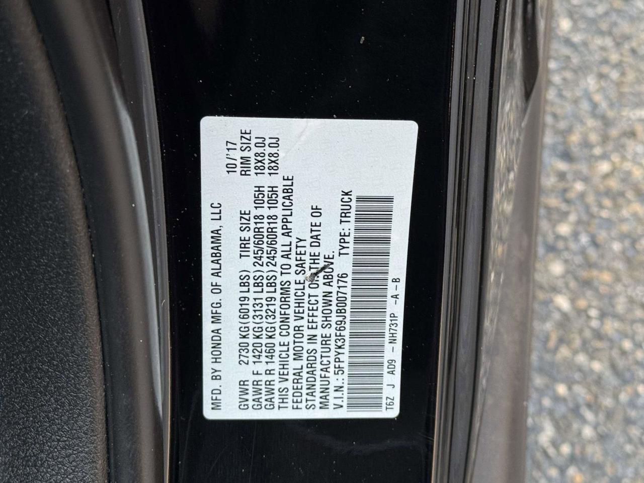 2018 Honda Ridgeline RTL-T San Clemente CA