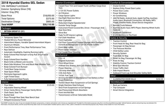 2018 Hyundai Elantra SEL Raleigh NC