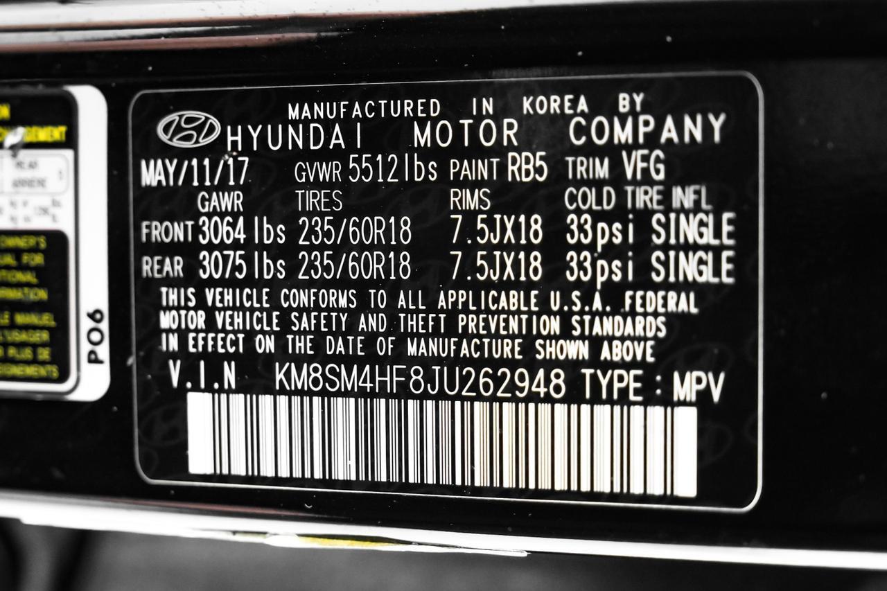 2018 Hyundai Santa Fe SE AUTOMATIC REAR CAMERA BLUETOOTH CRUISE CONTROL ALLOY WHEELS Carrollton TX