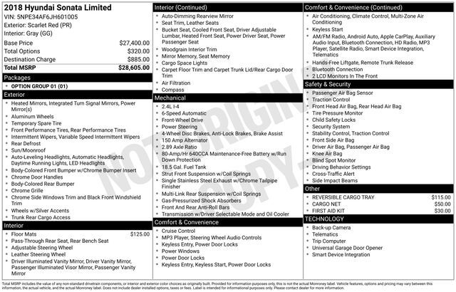 2018 Hyundai Sonata Limited Raleigh NC