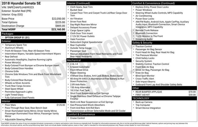 2018 Hyundai Sonata SE Raleigh NC