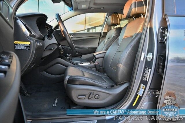 2018 Hyundai Tucson LIMITED / AWD / Ultimate Pkg / Front & Rear Heated Seats / Heated Steering / NAV / Panoramic Sunroof / Lane Watch & Blind Spot Alert / Apple CarPlay & Android Auto / Back Up Cam / Block Heater / Low Miles Anchorage AK 2018 Hyundai Tucson LIMITED / AWD / Ultimate Pkg / Front & Rear Heated Seats / Heated Steering / NAV / Panoramic Sunroof / Lane Watch & Blind Spot Alert / Apple CarPlay & Android Auto / Back Up Cam / Block Heater / Low Miles Anchorage AK