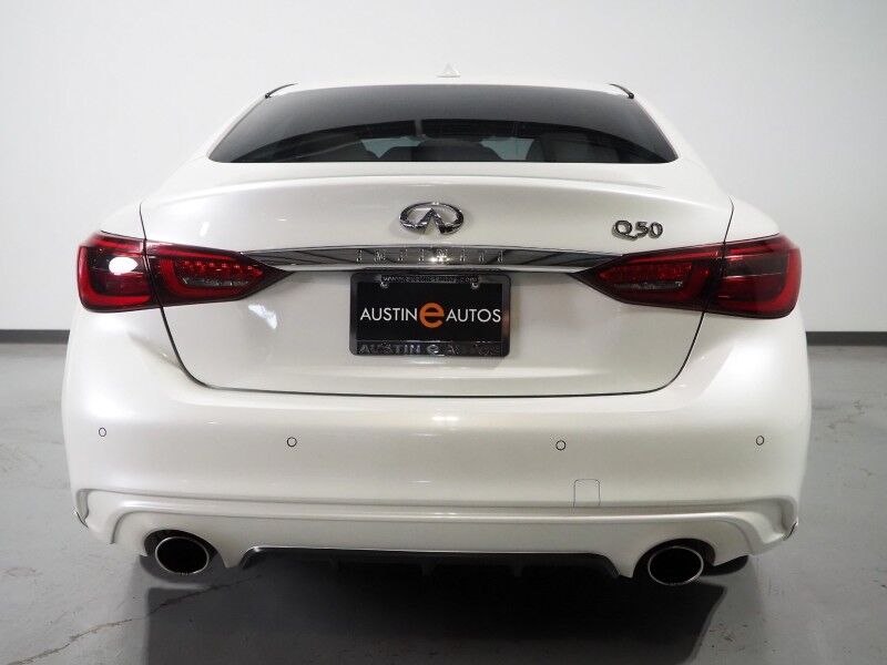 2018 INFINITI Q50 3.0t LUXE *NAVIGATION, SAFETY ALERTS, 360 VIEW CAMERAS, COLOR TOUCHSCREEN, MOONROOF, HEATED SEATS/STEERING, REMOTE START, KEYLESS ENTRY, BLUETOOTH PHONE & AUDIO Round Rock TX
