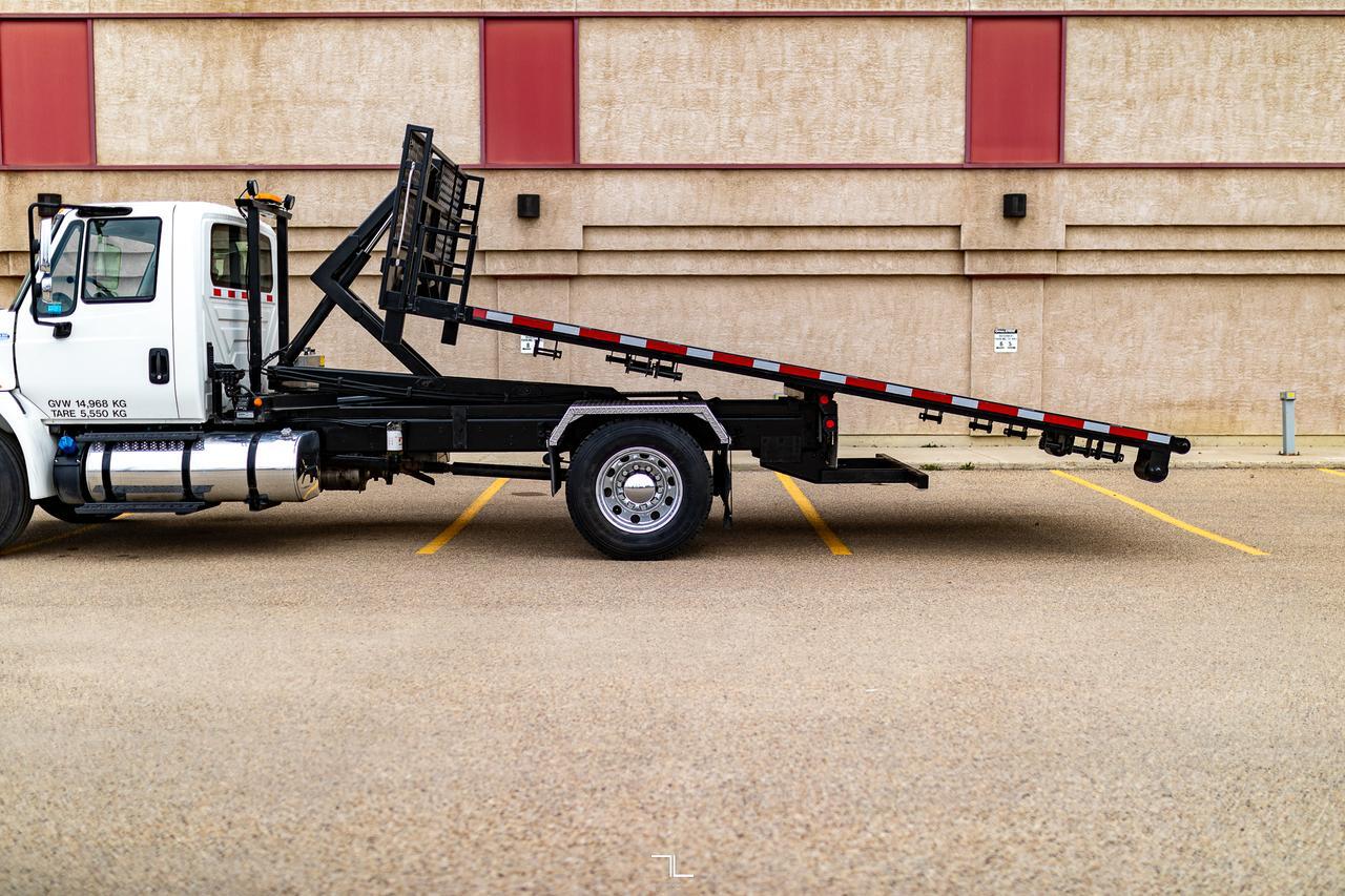 2018 International 4300 Day Cab Roll Off Tilt Flat Deck Diesel Red Deer AB