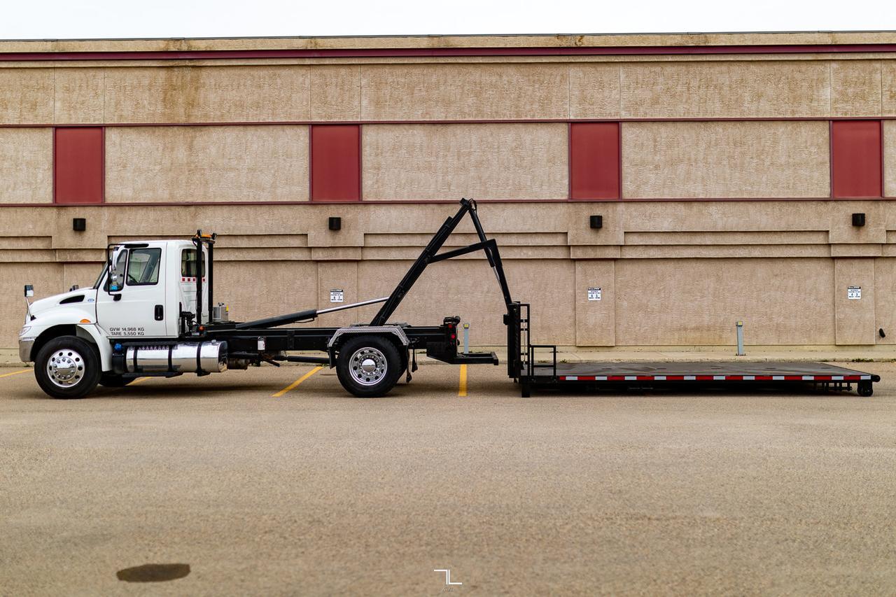 2018 International 4300 Day Cab Roll Off Tilt Flat Deck Diesel Red Deer AB