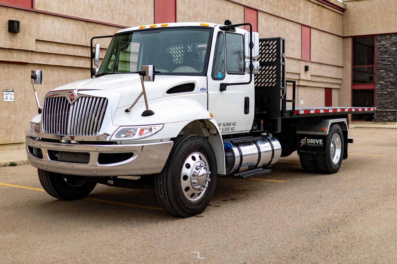 2018 International 4300 Day Cab Roll Off Tilt Flat Deck Diesel Red Deer AB