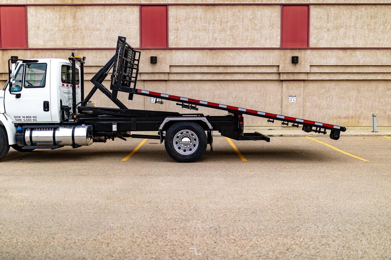 2018 International 4300 Day Cab Roll Off Tilt Flat Deck Diesel Red Deer AB