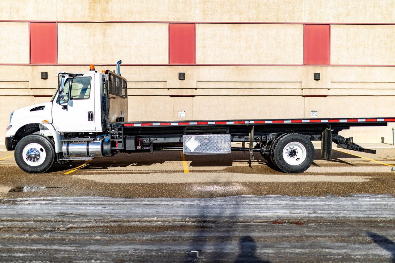 2018 International 4300 Day Cab Tilt Deck Diesel Winch Red Deer AB