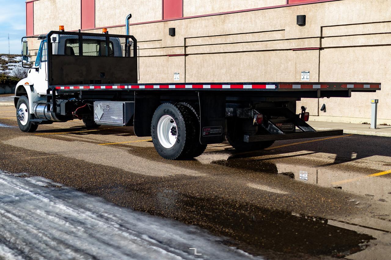 2018 International 4300 Day Cab Tilt Deck Diesel Winch Red Deer AB