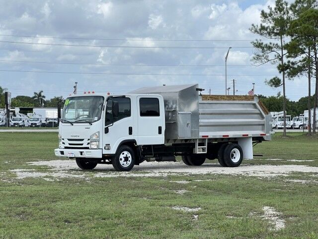 2018 Isuzu NPR Crew Cab GAS 14' Aluminum Slanted Landscape Dump Truck Homestead FL