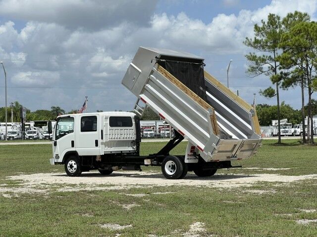 2018 Isuzu NPR Crew Cab GAS 14&apos; Aluminum Slanted Landscape Dump Truck Homestead FL