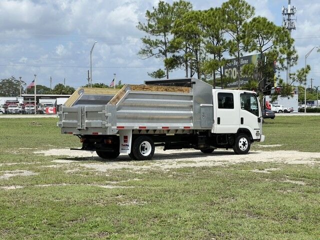 2018 Isuzu NPR Crew Cab GAS 14' Aluminum Slanted Landscape Dump Truck