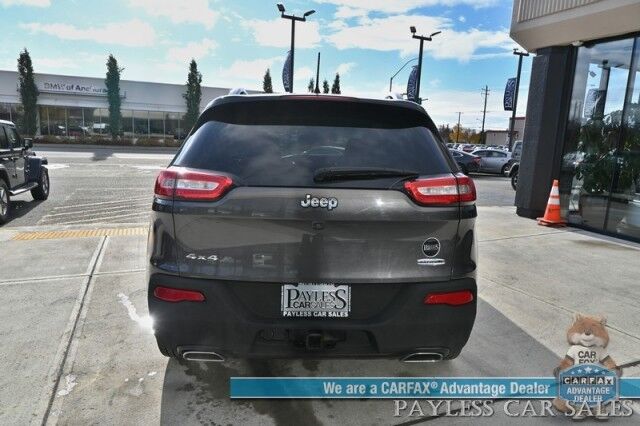 2018 Jeep Cherokee Latitude Plus / 4X4 / Cold Weather & Comfort & Convenience Pkg / Auto Start / Power & Heated Leather Seats / Heated Steering Wheel / Bluetooth / Aux & USB Input / Back Up Cam / Power Liftgate / Tow Pkg Anchorage AK