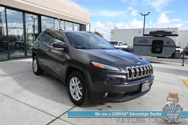 2018 Jeep Cherokee Latitude Plus / 4X4 / Cold Weather & Comfort & Convenience Pkg / Auto Start / Power & Heated Leather Seats / Heated Steering Wheel / Bluetooth / Aux & USB Input / Back Up Cam / Power Liftgate / Tow Pkg Anchorage AK