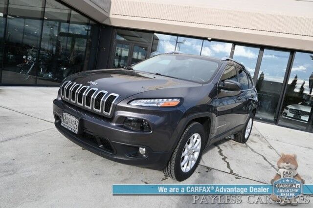2018 Jeep Cherokee Latitude Plus / 4X4 / Cold Weather & Comfort & Convenience Pkg / Auto Start / Power & Heated Leather Seats / Heated Steering Wheel / Bluetooth / Aux & USB Input / Back Up Cam / Power Liftgate / Tow Pkg Anchorage AK