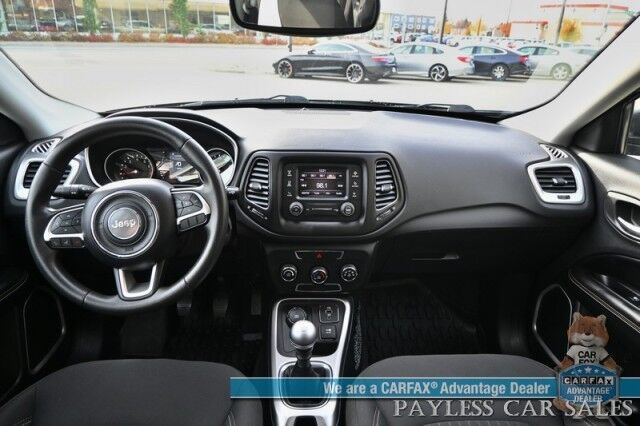 2018 Jeep Compass Sport / 4X4 / 2.4L I4 / 6-Spd Manual / Premium Cloth Seats / Bluetooth / USB & AUX Input / Back Up Camera / Push Button Start / Air Conditioning / Cruise Control / Tow Pkg / New Tires / 31 MPG Anchorage AK