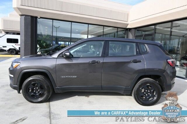 2018 Jeep Compass Sport / 4X4 / 2.4L I4 / 6-Spd Manual / Premium Cloth Seats / Bluetooth / USB & AUX Input / Back Up Camera / Push Button Start / Air Conditioning / Cruise Control / Tow Pkg / New Tires / 31 MPG Anchorage AK