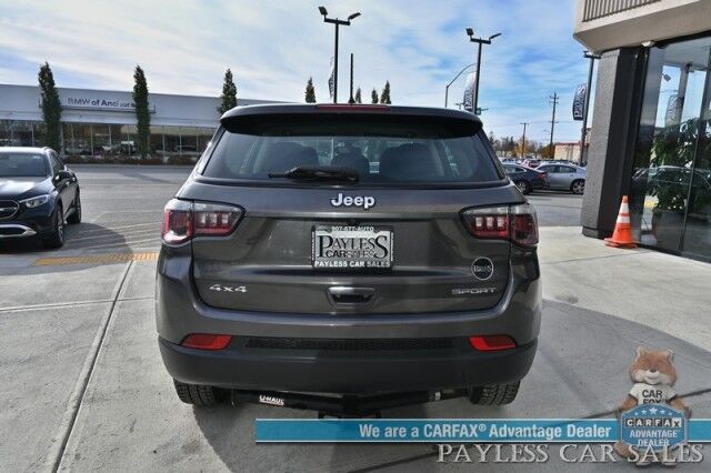 2018 Jeep Compass Sport / 4X4 / 2.4L I4 / 6-Spd Manual / Premium Cloth Seats / Bluetooth / USB & AUX Input / Back Up Camera / Push Button Start / Air Conditioning / Cruise Control / Tow Pkg / New Tires / 31 MPG Anchorage AK