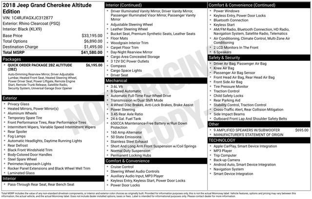 2018 Jeep Grand Cherokee Altitude Raleigh NC