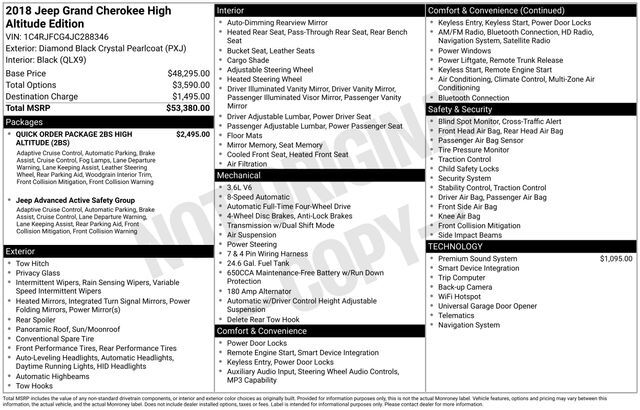 2018 Jeep Grand Cherokee High Altitude Raleigh NC