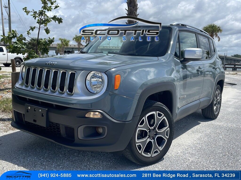 2018 Jeep Renegade LIMITED~4X4~ACTIVE PARKING SYSTEM~BLIND SPOT WARNING~CRASH SENSORS~CRUISE CONTROL~HALOGEN HEADLIGHTS Sarasota FL
