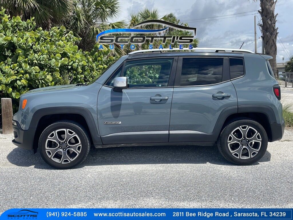2018 Jeep Renegade LIMITED~4X4~ACTIVE PARKING SYSTEM~BLIND SPOT WARNING~CRASH SENSORS~CRUISE CONTROL~HALOGEN HEADLIGHTS Sarasota FL