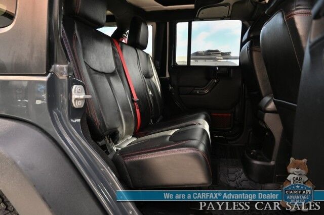 2018 Jeep Wrangler JK Unlimited Rubicon / Recon Edition / 3.6L V6 / 4X4 / Auto Start / Heated Leather Seats / Navigation / Alpine Speakers / Back Up Camera / Outlaw Wheels / 3 Piece Hard Top / Roof Rack / Tow Pkg / 20 MPG Anchorage AK