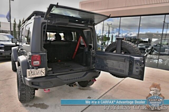 2018 Jeep Wrangler JK Unlimited Rubicon / Recon Edition / 3.6L V6 / 4X4 / Auto Start / Heated Leather Seats / Navigation / Alpine Speakers / Back Up Camera / Outlaw Wheels / 3 Piece Hard Top / Roof Rack / Tow Pkg / 20 MPG Anchorage AK