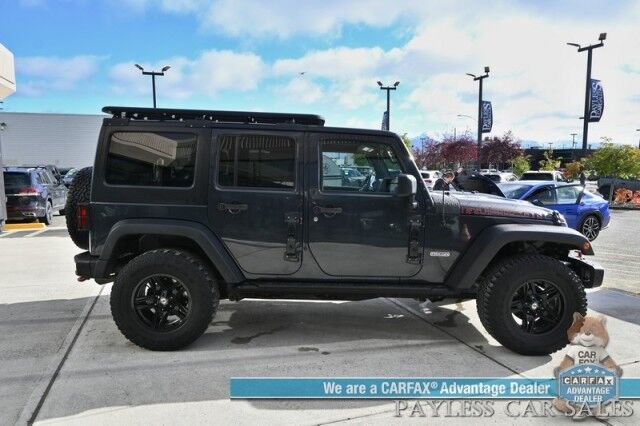 2018 Jeep Wrangler JK Unlimited Rubicon / Recon Edition / 3.6L V6 / 4X4 / Auto Start / Heated Leather Seats / Navigation / Alpine Speakers / Back Up Camera / Outlaw Wheels / 3 Piece Hard Top / Roof Rack / Tow Pkg / 20 MPG Anchorage AK
