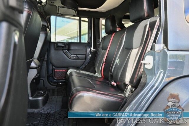 2018 Jeep Wrangler JK Unlimited Rubicon / Recon Edition / 3.6L V6 / 4X4 / Auto Start / Heated Leather Seats / Navigation / Alpine Speakers / Back Up Camera / Outlaw Wheels / 3 Piece Hard Top / Roof Rack / Tow Pkg / 20 MPG Anchorage AK