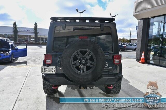 2018 Jeep Wrangler JK Unlimited Rubicon / Recon Edition / 3.6L V6 / 4X4 / Auto Start / Heated Leather Seats / Navigation / Alpine Speakers / Back Up Camera / Outlaw Wheels / 3 Piece Hard Top / Roof Rack / Tow Pkg / 20 MPG Anchorage AK