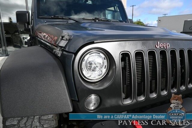 2018 Jeep Wrangler JK Unlimited Rubicon / Recon Edition / 3.6L V6 / 4X4 / Auto Start / Heated Leather Seats / Navigation / Alpine Speakers / Back Up Camera / Outlaw Wheels / 3 Piece Hard Top / Roof Rack / Tow Pkg / 20 MPG Anchorage AK