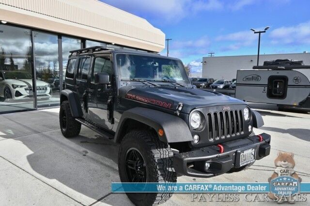 2018 Jeep Wrangler JK Unlimited Rubicon / Recon Edition / 3.6L V6 / 4X4 / Auto Start / Heated Leather Seats / Navigation / Alpine Speakers / Back Up Camera / Outlaw Wheels / 3 Piece Hard Top / Roof Rack / Tow Pkg / 20 MPG Anchorage AK