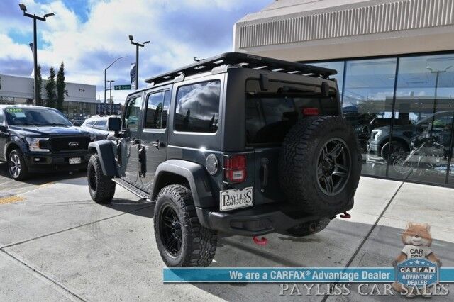 2018 Jeep Wrangler JK Unlimited Rubicon / Recon Edition / 3.6L V6 / 4X4 / Auto Start / Heated Leather Seats / Navigation / Alpine Speakers / Back Up Camera / Outlaw Wheels / 3 Piece Hard Top / Roof Rack / Tow Pkg / 20 MPG Anchorage AK