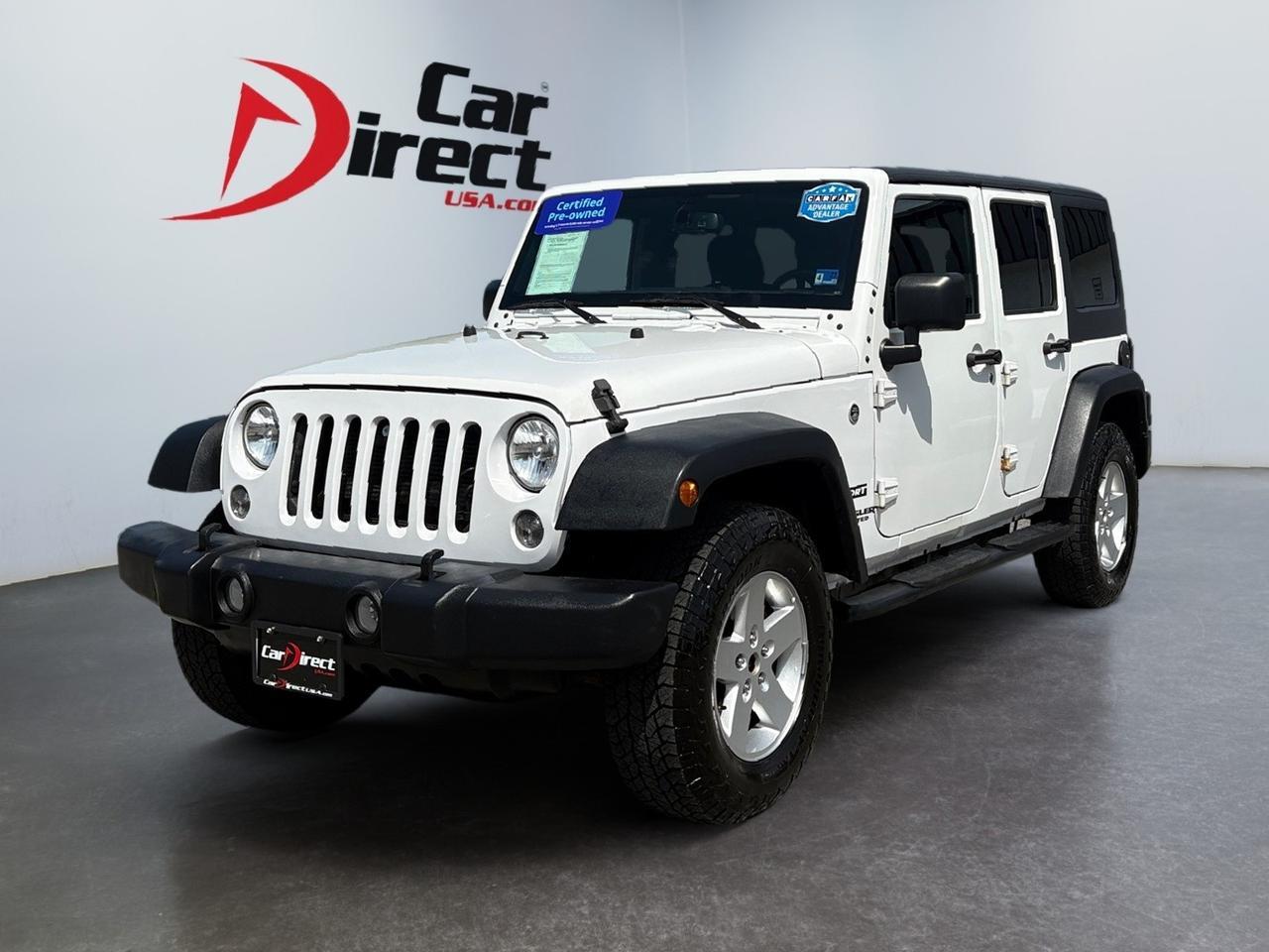 2018 Jeep Wrangler JK Unlimited Sport S, HARD TOP, RUNNING BOARDS, OFF ROAD MODE, REMOTE KEYLESS START, UCONNECT BLUETOOTH, FULL SIZE SPARE TIRE, TOW PACKAGE, LOW MILES, THIS JEEP IS READY TO WRANGLE THE ROAD! Virginia Beach VA
