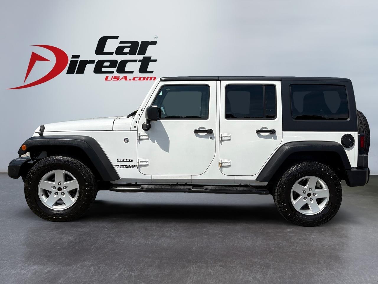 2018 Jeep Wrangler JK Unlimited Sport S, HARD TOP, RUNNING BOARDS, OFF ROAD MODE, REMOTE KEYLESS START, UCONNECT BLUETOOTH, FULL SIZE SPARE TIRE, TOW PACKAGE, LOW MILES, THIS JEEP IS READY TO WRANGLE THE ROAD!