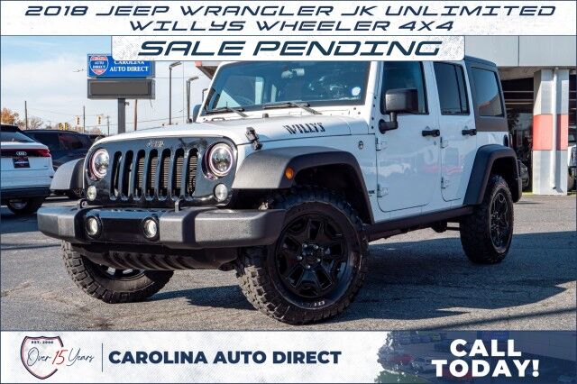 2018 Jeep Wrangler JK Unlimited Willys Wheeler 4X4 / Hard Top!