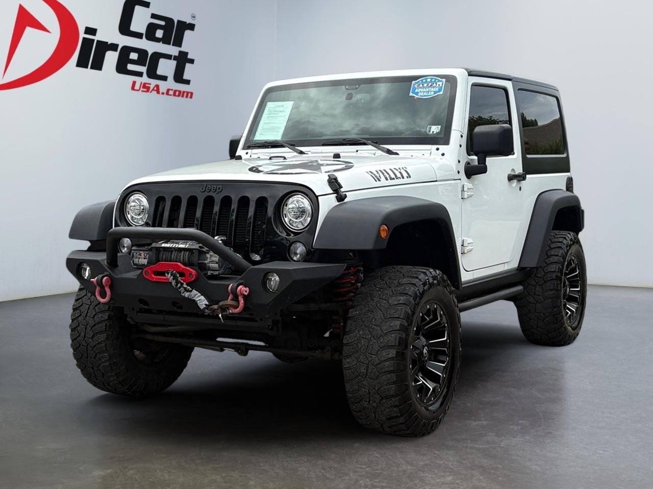 2018 Jeep Wrangler JK Willys Wheeler W, RUNNING BOARDS, TOW PACKAGE, FENDER FLARES, LIFTED, CUSTOM SMITTY BILT BRUSH GUARD WITH WENCH, BACKUP CAMERA, ONLY 50K MILES, CLEAN CARFAX, THIS JEEP IS ONE OF A KIND! Virginia Beach VA
