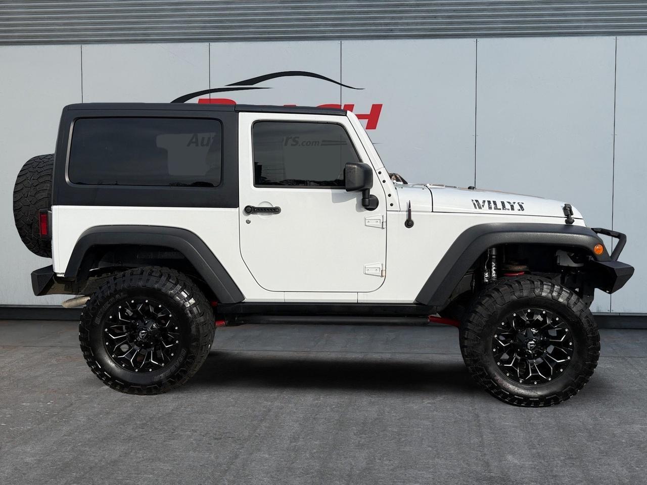 2018 Jeep Wrangler JK Willys Wheeler W, TOW HOOKS, BLUETOOTH, PRIVACY GLASS, KEYLESS ENTRY, MANUAL FOLDING MIRRORS, HEATED MIRRORS, RUNNING BOARDS, LOW MILES, THIS JEEP IS READY FOR ITS NEXT ADVENTURE! Norfolk VA