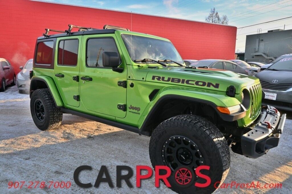 2018 Jeep Wrangler Unlimited Rubicon - 3rd Gen Dana 44 HD Wide Axles - Heated Seats - Heated Steering Wheel - Remote Start - Black Freedom Top - LED Lighting Group - Block Heater - Tow Package Anchorage AK