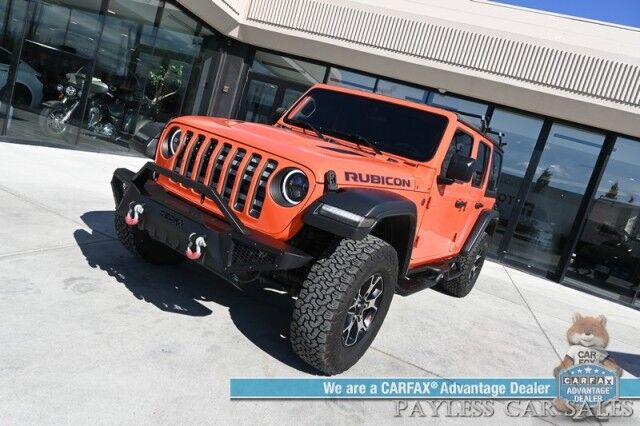2018 Jeep Wrangler Unlimited Rubicon / 4X4 / Cold Weather Group / Auto Start / Heated Seats & Steering Wheel / Apple CarPlay & Android Auto / Back Up Camera / LED Lights / OEDRO Bumpers & Running Boards / Luggag Rack / Tow Pkg Anchorage AK