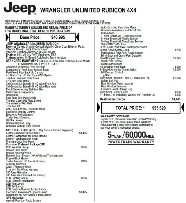 2018 Jeep Wrangler Unlimited Rubicon 4X4 / Steel Bumper Group / Heated Seats! High Point NC