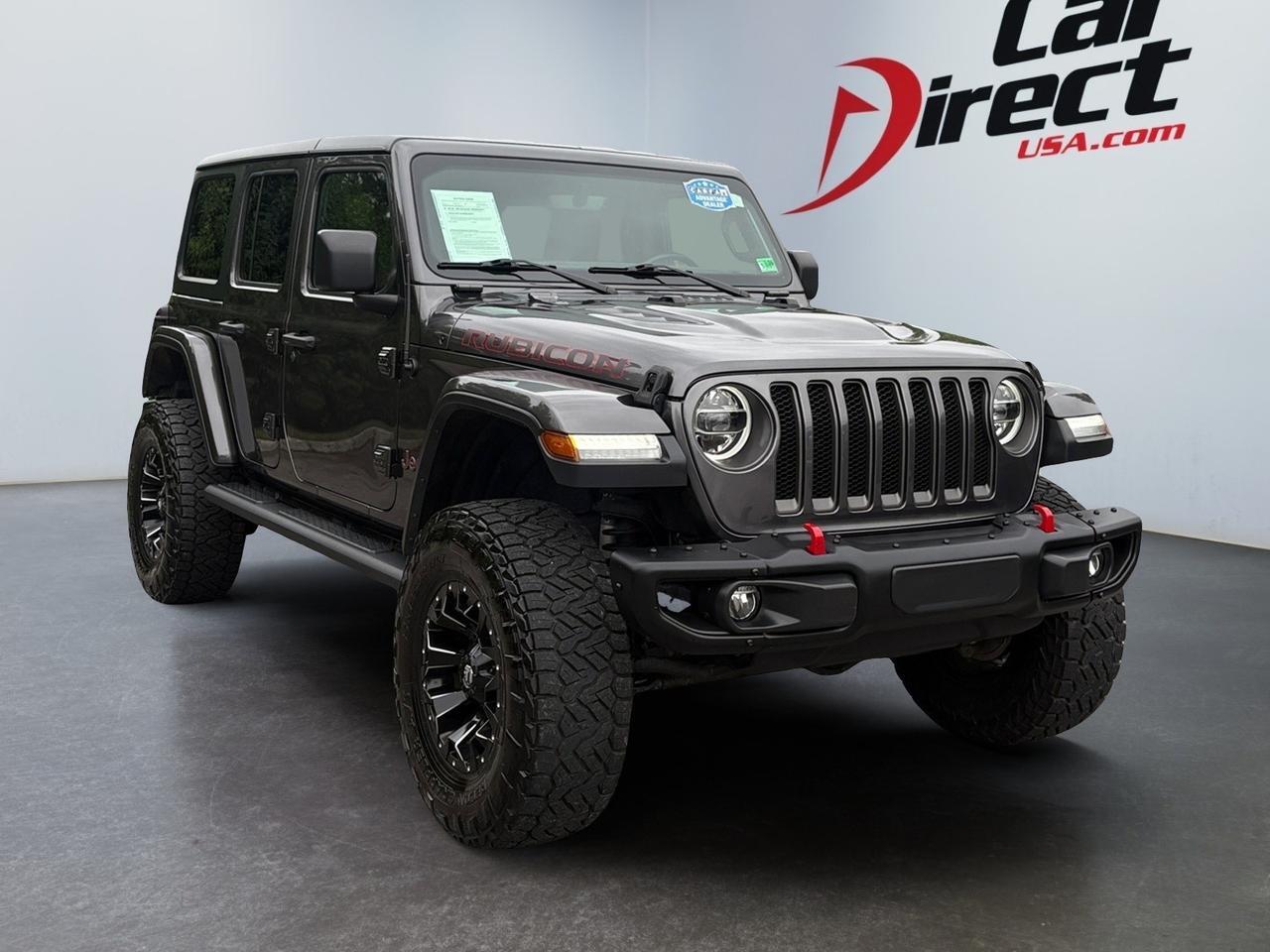 2018 Jeep Wrangler Unlimited Rubicon, LIFTED, FENDER FLARES, TOW PACKAGE, RUNNING BOARDS, HEATED SEATS, BACKUP CAMERA, KEYLESS START, NAVIGATION, CUSTOM FUEL WHEELS, LOW MILES, CLEAN CARFAX, WRANGLE THE ROAD! Virginia Beach VA