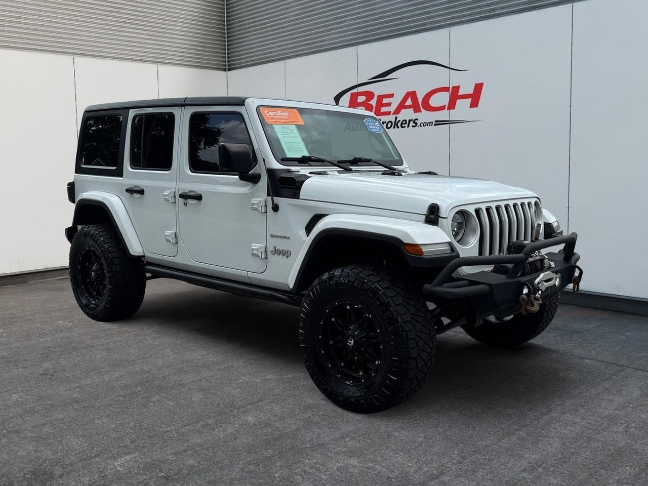 2018 Jeep Wrangler Unlimited SAHARA, 4X4, LIFTED ON 35&apos;S, TOWING PACKAGE, FENDER FLARES, REMOTE START, KEYLESS ENTRY & START, ALL WEATHER FLOOR MATS, CLEAN CARFAX, THIS JEEP IS READY FOR AN ADVENTURE- START YOUR NEXT ADVENTURE TODAY!!! Norfolk VA
