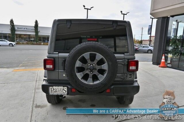 2018 Jeep Wrangler Unlimited Sahara / 4X4 / Hard Top / Cold Weather Pkg / Heated Leather Seats & Steering Wheel / NAV / Auto Start / Alpine Speakers / Apple CarPlay & Android Auto / Back Up Camera / Keyless Entry & Start / Block Heater Anchorage AK
