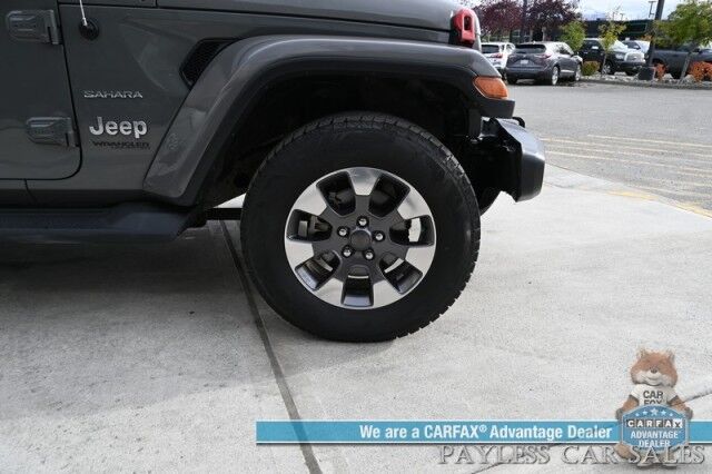 2018 Jeep Wrangler Unlimited Sahara / 4X4 / Hard Top / Cold Weather Pkg / Heated Leather Seats & Steering Wheel / NAV / Auto Start / Alpine Speakers / Apple CarPlay & Android Auto / Back Up Camera / Keyless Entry & Start / Block Heater Anchorage AK