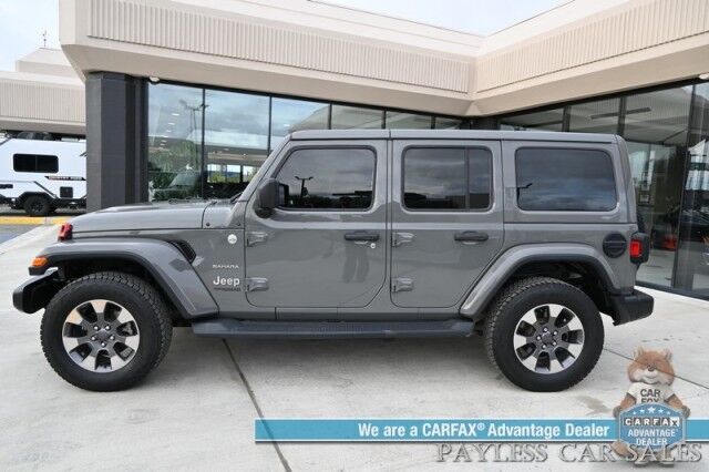 2018 Jeep Wrangler Unlimited Sahara / 4X4 / Hard Top / Cold Weather Pkg / Heated Leather Seats & Steering Wheel / NAV / Auto Start / Alpine Speakers / Apple CarPlay & Android Auto / Back Up Camera / Keyless Entry & Start / Block Heater Anchorage AK