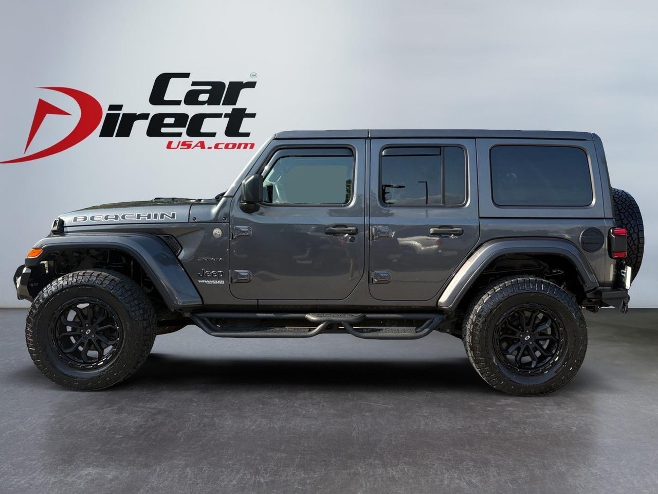 2018 Jeep Wrangler Unlimited Sahara, TOW PACKAGE, RUNNING BOARDS, BACKUP CAMERA, PARKING SENSORS, BLIND SPOT ALERT, FORWARD COLLISION WARNING, HEATED STEERING WHEEL & SEATS, APPLE CARPLAY/ANDROID AUTO, LOW MILES, WRANGLE THE ROAD!